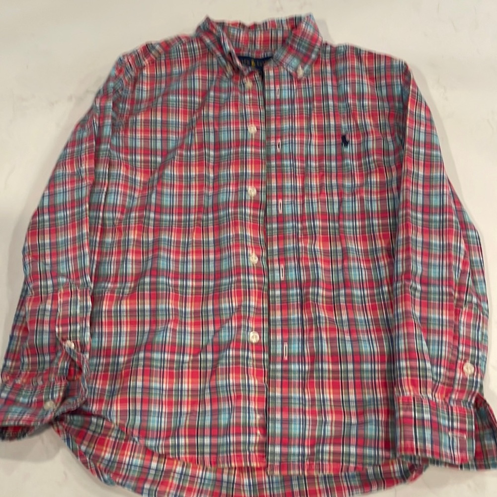 Boys Size 7 Ralph Lauren Polo Long Sleeve Button Up